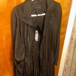 BCBGMaxAzria Women's Black Trench Coat